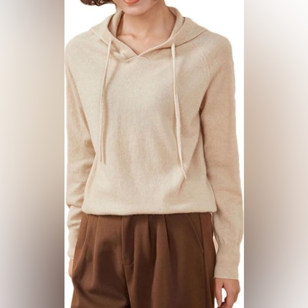 J.Crew brushed cashmere pullover hoodie Size XS